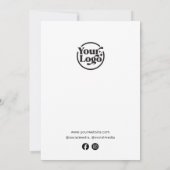 Invitation White Grand Ouverture Business Logo Moderne (Dos)