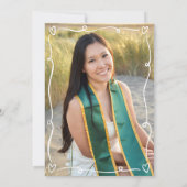 Invitation White Gray Hand Drawn Doodle Photo Graduate Party (Dos)