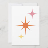 Invitation White, Green, Orange Mid Century Modern Starburst (Dos)