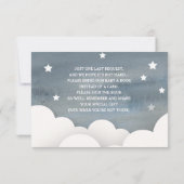 Invitation White Hot Air Balloon Neutral Baby Book Demande (Dos)
