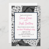 Invitation White hydrangea (Devant / Derrière)