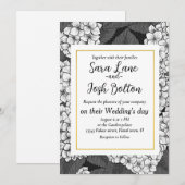 Invitation White hydrangea (Devant / Derrière)