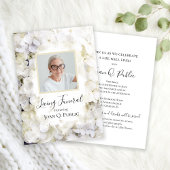 Invitation White Hydrangea Aquarelle Living Funery