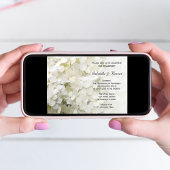 Invitation White Hydrangea Floral Engagement Party