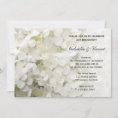 Invitation White Hydrangea Floral Engagement Party (Devant)