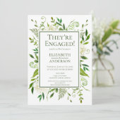Invitation White Hydrangea Floral Watercolor Party (Debout devant)