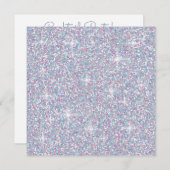 Invitation White iridescent brillant (Devant / Derrière)