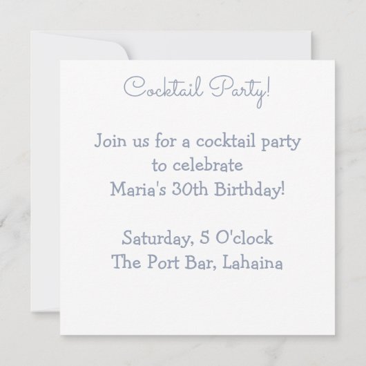 Invitation White iridescent brillant (Dos)