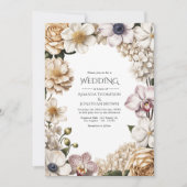 Invitation White, Ivory & Champagne Wedding (Devant)