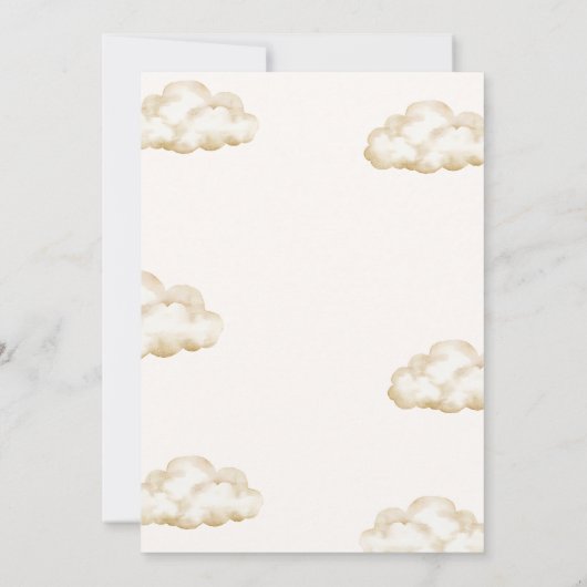 Invitation White Ivory Heaven Sent Baby Shower Party (Dos)