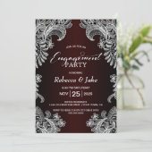 Invitation White Lace Burgundy (Debout devant)
