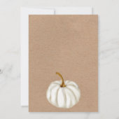 Invitation White Little pumpkin kraft fall baby shower (Dos)