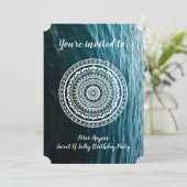 Invitation White Mandala Laissez la mer vous libérer (Debout devant)
