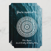 Invitation White Mandala Laissez la mer vous libérer (Devant / Derrière)