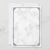 Invitation White Marble and Blue Border Muslim Wedding (Dos)