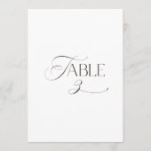 Invitation White Modern Classic Calligraphy Table Number (Devant)