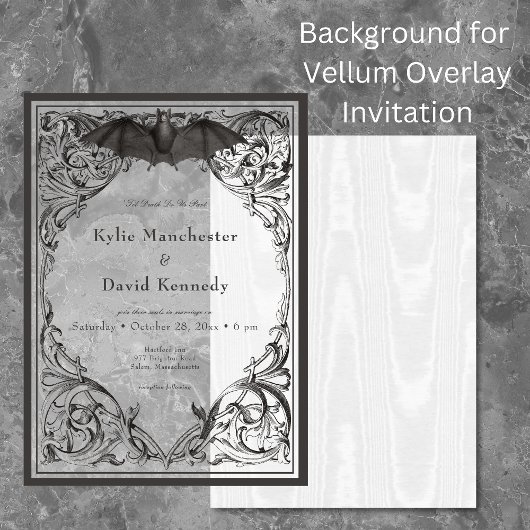Invitation White Moire Taffeta Satin Arrière - plan