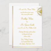 Invitation White Nautical Wedding (Devant / Derrière)