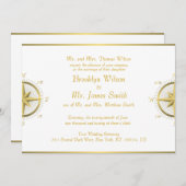 Invitation White Nautical Wedding (Devant / Derrière)