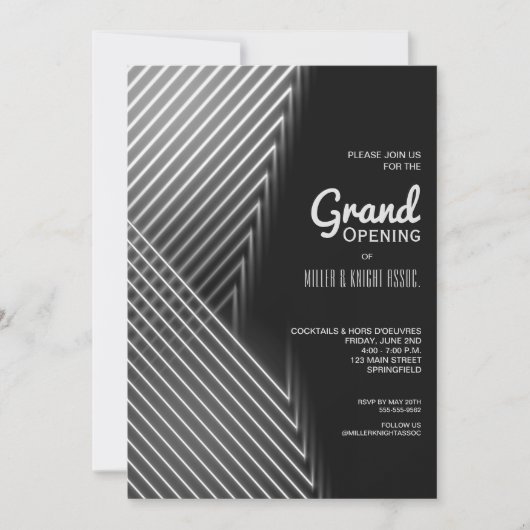 Invitation White Neon Lights (Devant)