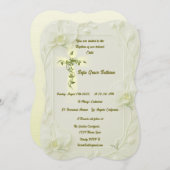 Invitation White Orchid & Vine Baptism (Devant / Derrière)