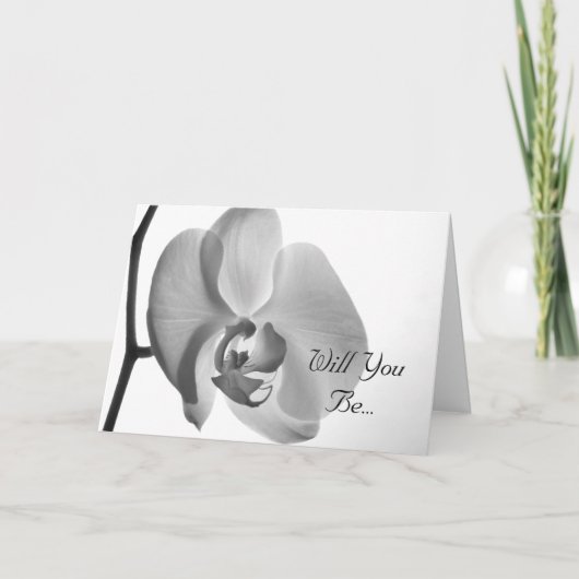 Invitation White Orchid Will You Be My Bridesmaid (Devant)