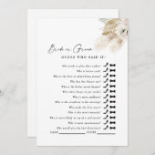 Invitation White Pampas Devine Qui A Dit Qu'Il Douche Jeu (Devant / Derrière)