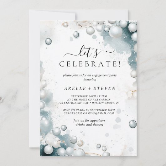 Invitation White Pearls (Devant)