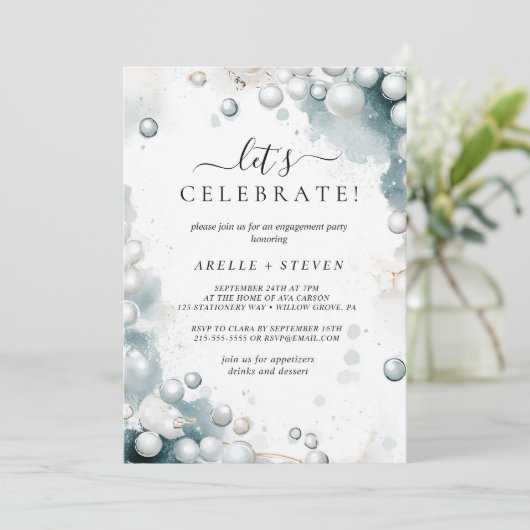 Invitation White Pearls (Debout devant)