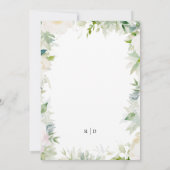 Invitation White Peonies Aquarelle Vintage Mariage (Dos)