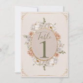 Invitation White Peony & Blush Rose Floral Table Numbers (Devant)
