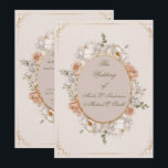 Invitation White Peony & Blush Rose Floral Wedding<br><div class="desc">Customize for your event</div>