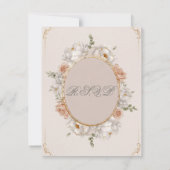 Invitation White Peony & Blush Rose Floral Wedding RSVP (Dos)