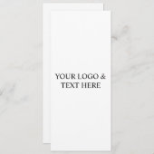 Invitation White Personalized – Your Logo & Text Here (Devant / Derrière)