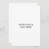 Invitation White Personalized – Your Logo & Text Here (Devant / Derrière)