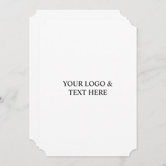 Invitation White Personalized – Your Logo & Text Here (Devant / Derrière)