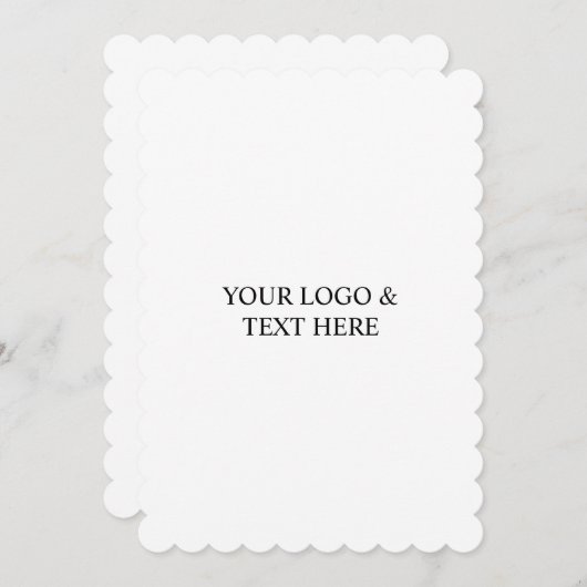 Invitation White Personalized – Your Logo & Text Here (Devant / Derrière)