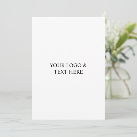 Invitation White Personalized – Your Logo & Text Here (Debout devant)