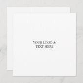 Invitation White Personalized – Your Logo & Text Here (Devant / Derrière)