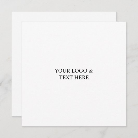 Invitation White Personalized – Your Logo & Text Here (Devant / Derrière)