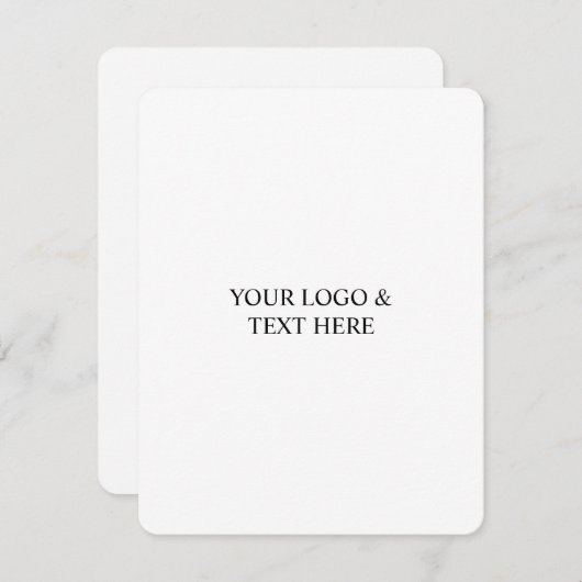 Invitation White Personalized – Your Logo & Text Here (Devant / Derrière)