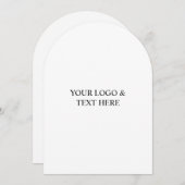 Invitation White Personalized – Your Logo & Text Here (Devant / Derrière)