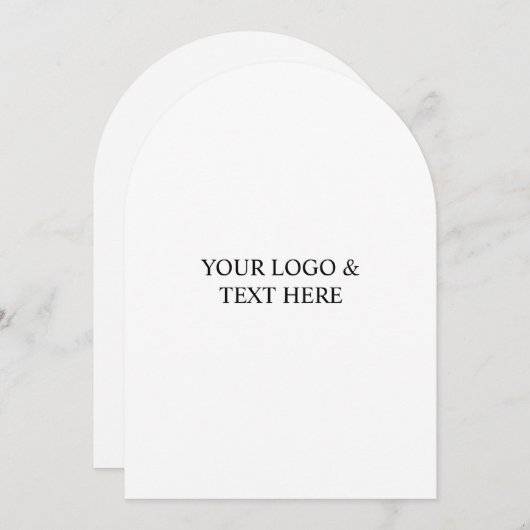 Invitation White Personalized – Your Logo & Text Here (Devant / Derrière)