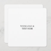 Invitation White Personalized – Your Logo & Text Here (Devant / Derrière)