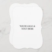 Invitation White Personalized – Your Logo & Text Here (Devant / Derrière)