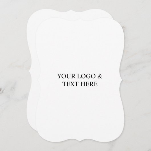 Invitation White Personalized – Your Logo & Text Here (Devant / Derrière)