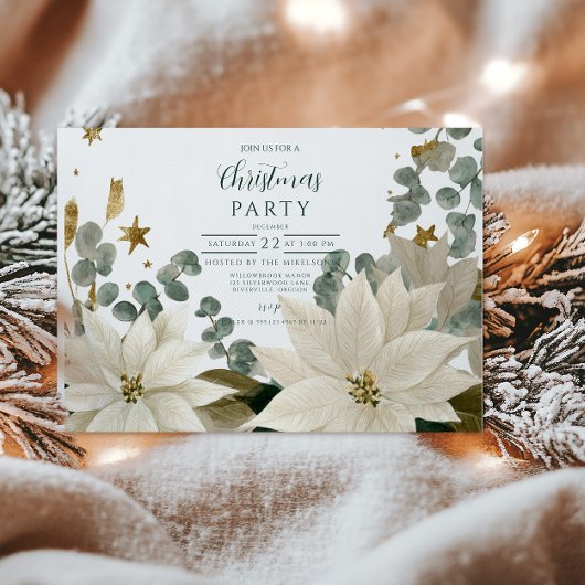 Invitation White Poinsettia