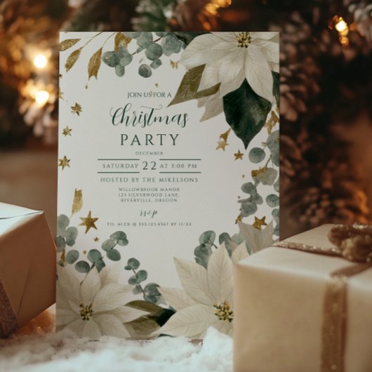 Invitation White Poinsettia