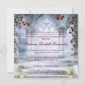 Invitation White Princess Carriage Enchanted Sweet 16 (Dos)