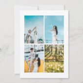 Invitation White Romance Love Photo Collage Mariage (Devant)